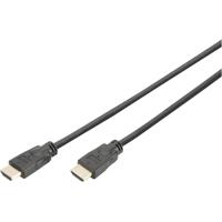 Digitus DK-330123-050-S HDMI-kabel HDMI Aansluitkabel HDMI-A-stekker 5.00 m Zwart 4K UHD, Audio Return Channel (ARC), Afgeschermd