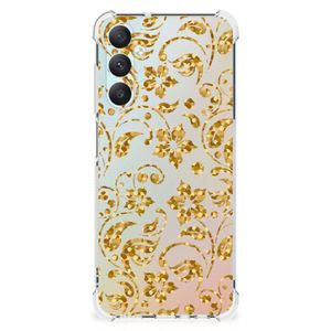 Samsung Galaxy A05s Case Gouden Bloemen