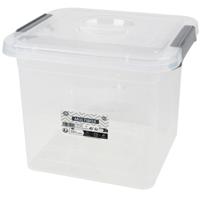 Urban Living Opberg box - 8 liter - 27 x 25 x 22cm - met deksel en clips - waterdicht