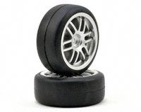 Tires and wheels, assembled, glued (Rally wheels, satin, 1.9 Gymkhana slick tires) (2)