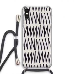 Marrakech Zigzag: iPhone XS Transparant Hoesje met koord