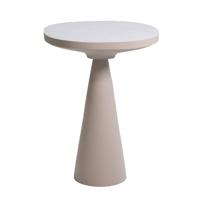 Giga Meubel - Bijzettafel Rond - Beige Aluminium - 44x44x60cm - Elice - thumbnail