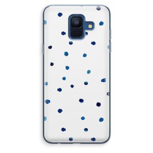 Blauwe stippen: Samsung Galaxy A6 (2018) Transparant Hoesje