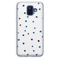 Blauwe stippen: Samsung Galaxy A6 (2018) Transparant Hoesje