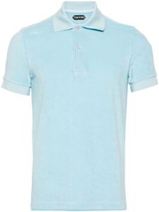 TOM FORD polo en tissu éponge - Bleu