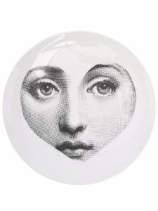 Fornasetti assiette en céramique Heart Face - Blanc