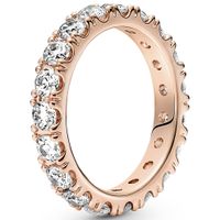Pandora 180050C01 Ring Sparkling Row Eternity zilver-zirconia rosekleurig-wit Maat 60 - thumbnail