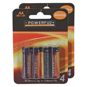 Powerful Batterijen Penlite - AA type - 8x stuks - Alkaline