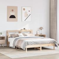 Bedframe zonder matras massief grenenhout 140x190 cm