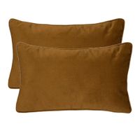 Bank/sierkussens Sophia - 2x stuks - 30 x 50 cm - polyester met rits