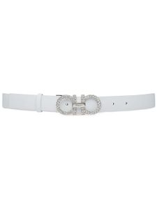 Ferragamo ceinture réversible Gancini - Blanc