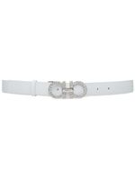 Ferragamo ceinture réversible Gancini - Blanc