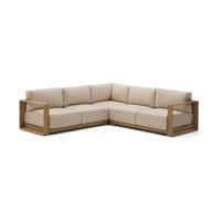 Kave Home Ambra 5-zitshoekbank acaciahout