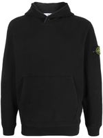 Stone Island hoodie en coton à patch Compass - Noir