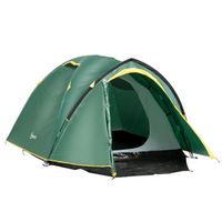 Outsunny tent voor 3-4 personen 190T kampeertent met haringen koepeltent glasfiber polyester 325 x 183 x 130 cm | Aosom Netherlands