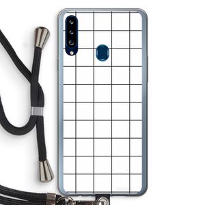 Rooster: Samsung Galaxy A20s Transparant Hoesje met koord