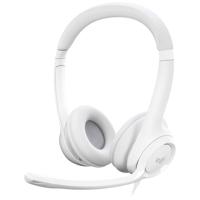 Logitech H390 On Ear headset Computer Kabel Stereo Grijswit Ruisonderdrukking (microfoon) Headset, Volumeregeling, Microfoon uitschakelbaar (mute)