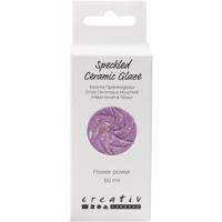 Creativ Company Gespikkeld keramiekglazuur, 999-1060 °c, dekkend, flower power, 60 ml/ 1 fles