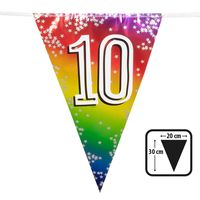 Vlaggenlijn Cijfer 10 Regenboog Met Sterren (6m)