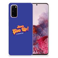 Samsung Galaxy S20 | Siliconen hoesje | met naam Never Give Up