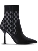 Karl Lagerfeld bottines à motif monogrammé - Noir