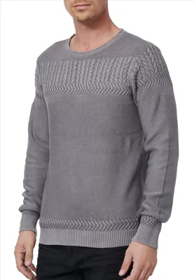 RustyNeal - Sweater - Antraciet - Ronde Hals
