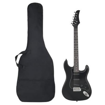 Gitaar voor beginners elektrisch met tas 4/4 39" zwart