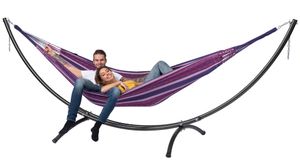 Hangmat met Standaard Tweepersoons 'Arc & Chill' Love - Paars - Tropilex ®