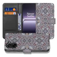 Kleurrijke Bloemenpatroon Meerkleurig Hoesje Voor OnePlus Nord Ce 5 | Bookcase Hoesje