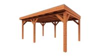 Trendhout Overkapping Refter XL 550x400 cm- Plat dak- Onbehandeld lariks Douglas hout- Trendhout
