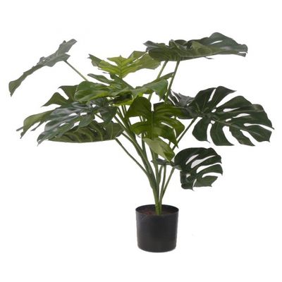 Groene Monstera kunstplant 85 cm voor binnen