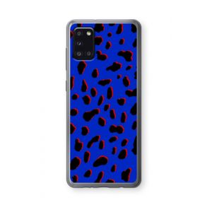 Blue Leopard: Samsung Galaxy A31 Transparant Hoesje