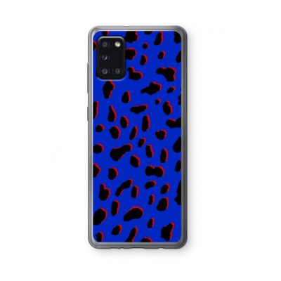 Blue Leopard: Samsung Galaxy A31 Transparant Hoesje