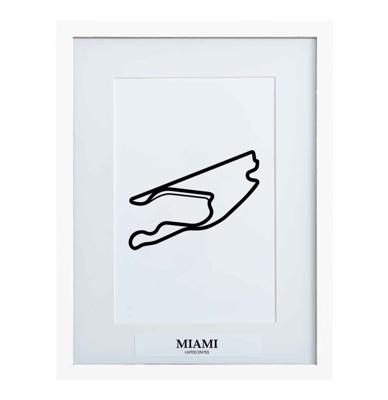 Formule 1 Circuit Miami 3D Print - Wit