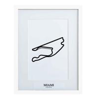 Formule 1 Circuit Miami 3D Print - Wit Formule 1 Circuit Miami 3D Print - Wit