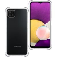 Basey Samsung Galaxy A22 5G Hoesje Siliconen Shock Proof Hoes Case Cover - Transparant - thumbnail
