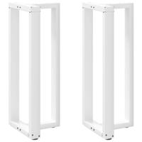 Bartafelpoten 2 st T-vormig 50x35x(100-101) cm staal wit