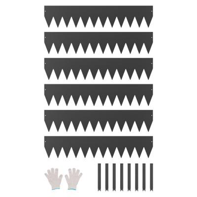 VEVOR gazonrand set van 6 metalen bloemperkranden 1016x203x1.5mm