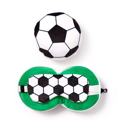 Relaxeazzz Football Rond Reiskussen & Slaapmasker
