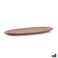 Snackdienblad Quid Mineral Gres Terra cotta Keramisch 13 x 30,5 cm (8 Stuks)