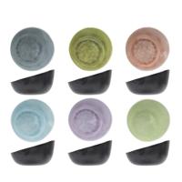 Cosy & Trendy tapas / snack schaaltjes Streetfood - 6x - melamine - multi kleuren - D16 x H10 cm