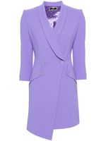 Elisabetta Franchi robe courte en crêpe à design asymétrique - Violet