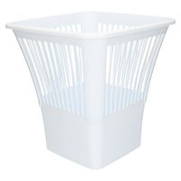 Afvalbak/vuilnisbak/kantoor prullenbak - plastic - wit - 30 cm