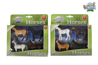 Kids Globe 4 paarden 1:32