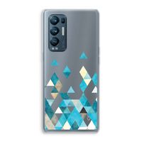 Gekleurde driehoekjes blauw: Oppo Find X3 Neo Transparant Hoesje