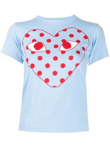 Comme Des Garçons Play t-shirt à logo imprimé - Bleu