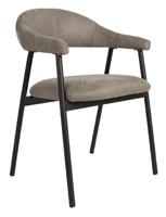 LABEL51 Eetkamerstoel 'Amaze' Micro Suede, kleur Taupe