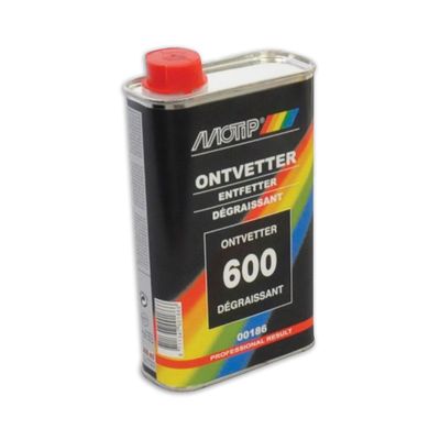 Motip ontvetter 500ml. verwijdert siliconen, teer en wax. laat geen residu achter. niet-corrosief
