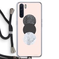 Marmeren cirkels: Oppo A91 Transparant Hoesje met koord