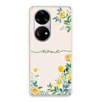 Gele bloemen: Huawei P50 Pro Transparant Hoesje